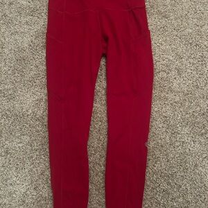 Lululemon Red Leggings